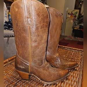 Shyanne, sz 10, camel brown, leather, western boots